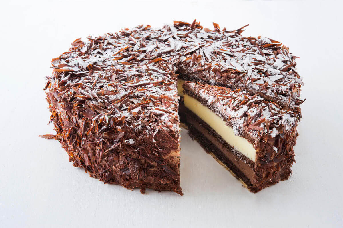Schoko-Vanille Torte | Kuchen macht glücklich | Online Kuchenservice Berlin